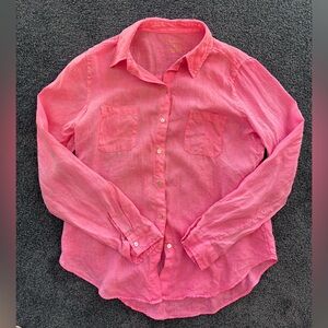 Lily Pulitzer Hot Pink Linen Long Sleeve